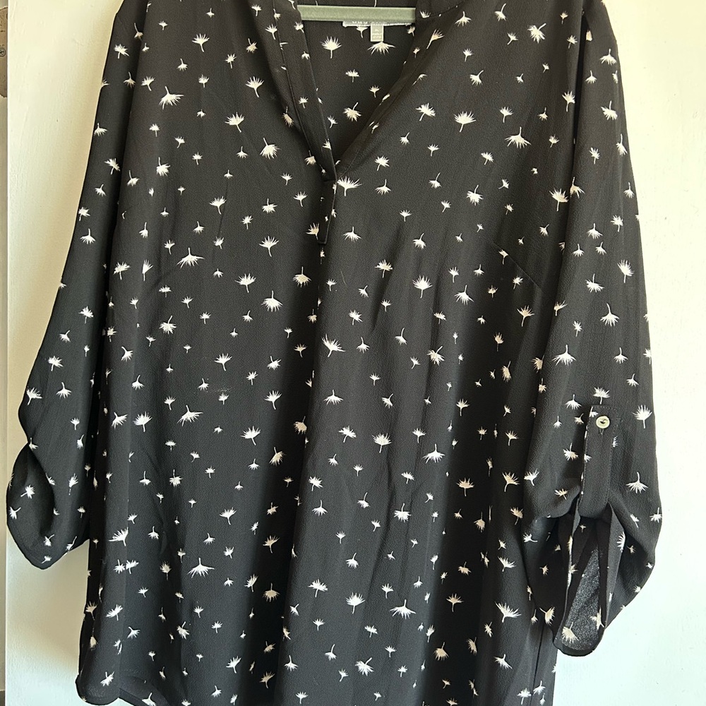 Black and White Maternity Top